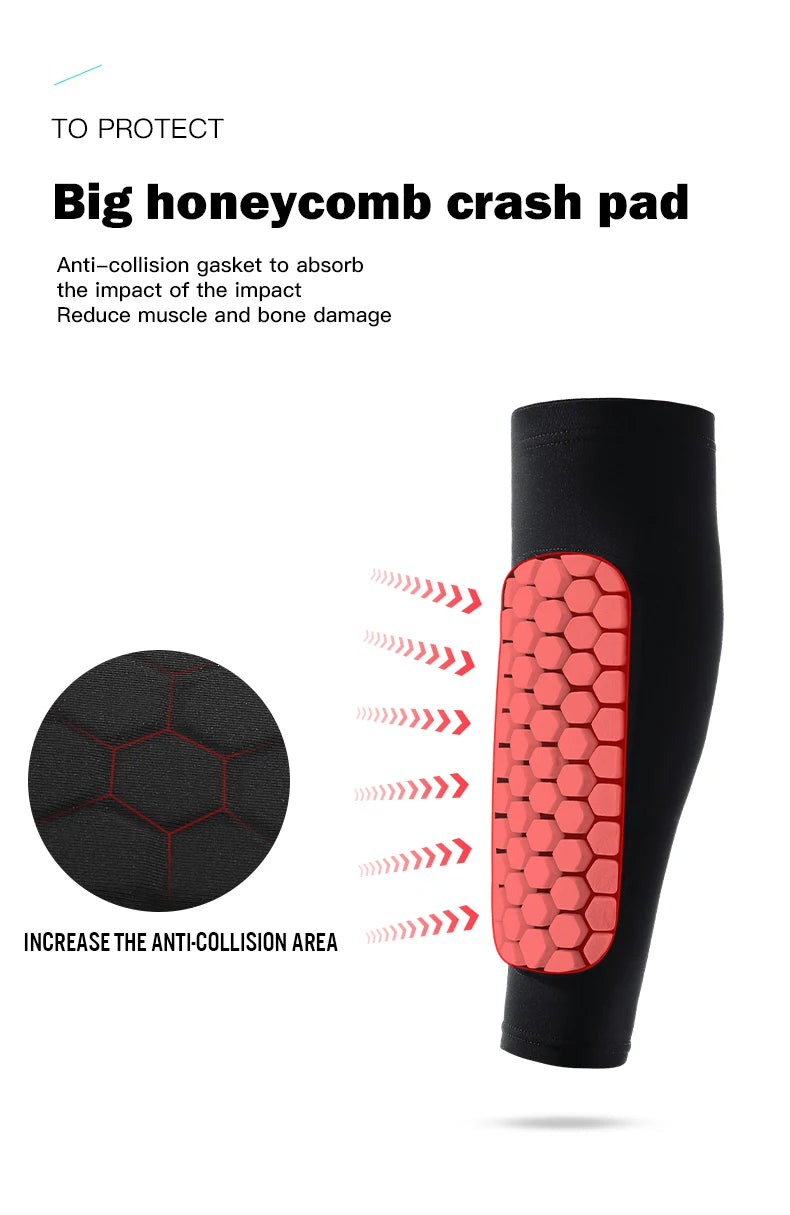1 PC Leg Sleeves Shin Guards Shockproof Honeycomb