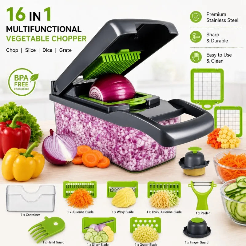 Multifunctional Portable Kitchen Chopper Vegetable