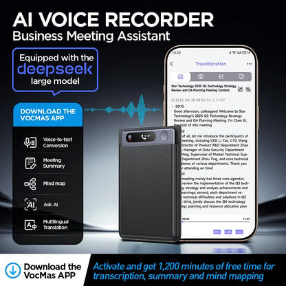 Shmci 64GB AI Powered Voice Recorder and Call Recorder