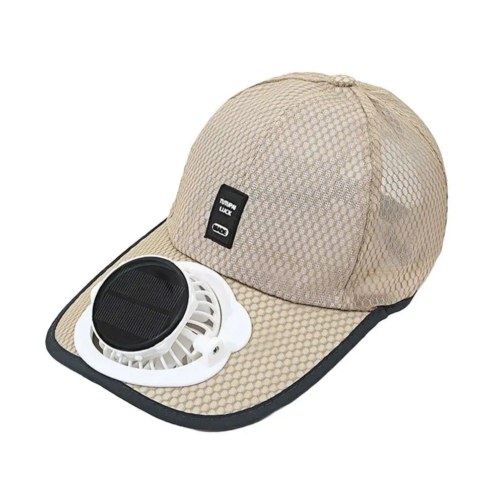Breathable Sunhat with Solar Fan Sun Block Baseball Hat