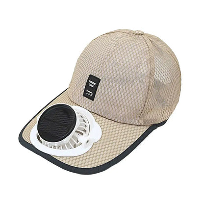 Breathable Sunhat with Solar Fan Sun Block Baseball Hat