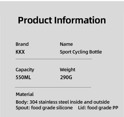 KKX 6 Layer Warm Insulated Cycling Water Bottle