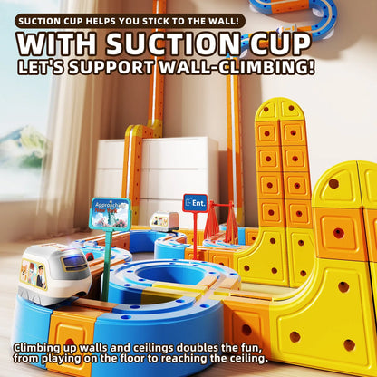 Magnetic Train Set DIY 3D Cube Track Electric Train Set