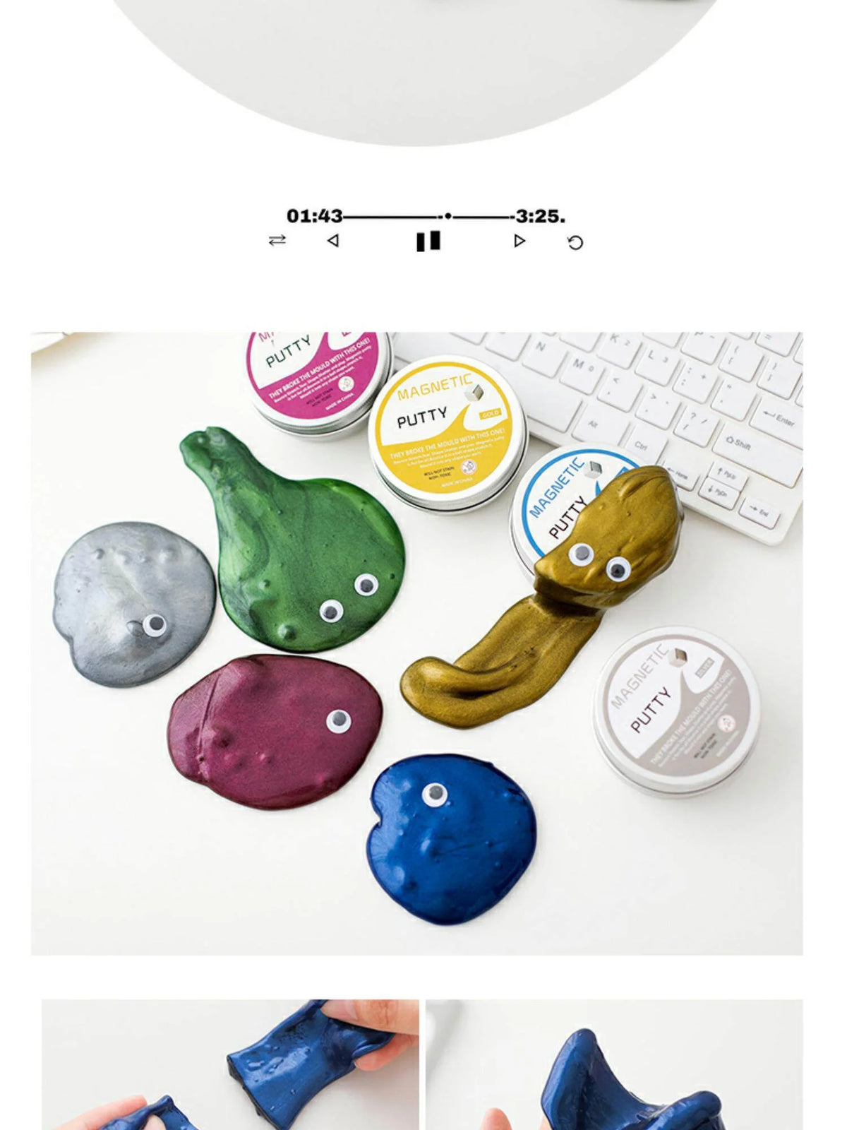 Magnetic Putty Slime Gravity Defying Magnet Toy