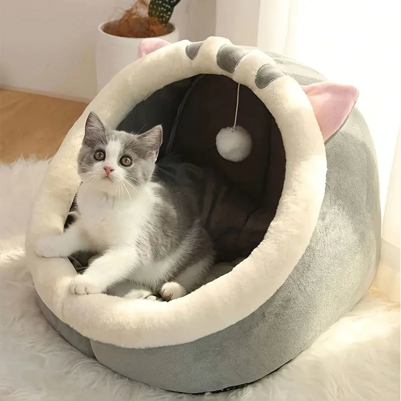 Cute And Soft Cat House Super Cat Bed Warm Deep Sleep Comfort