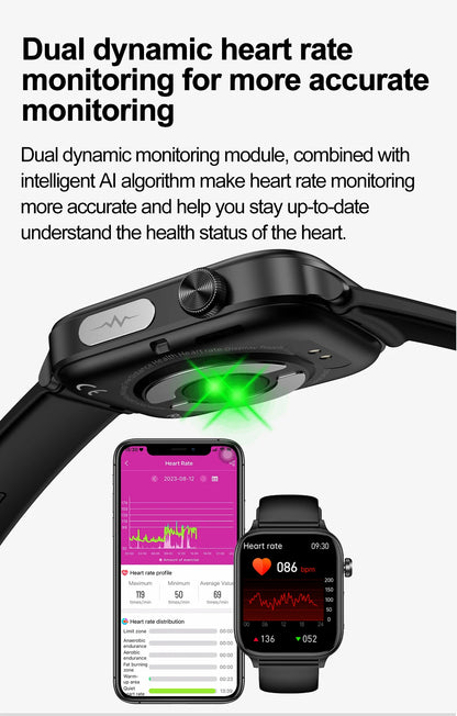 New AI Diagnosis Blood Lipids Body composition Test Smart Watch