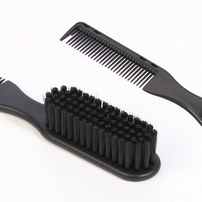 Double-sided Comb Brush Black Small Beard Styling Brush