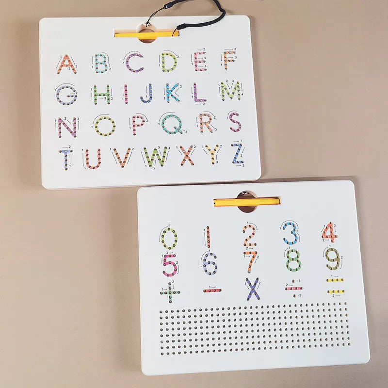 Magnetic Alphabet Tracing Board letters & numbers Magnetic Tracing