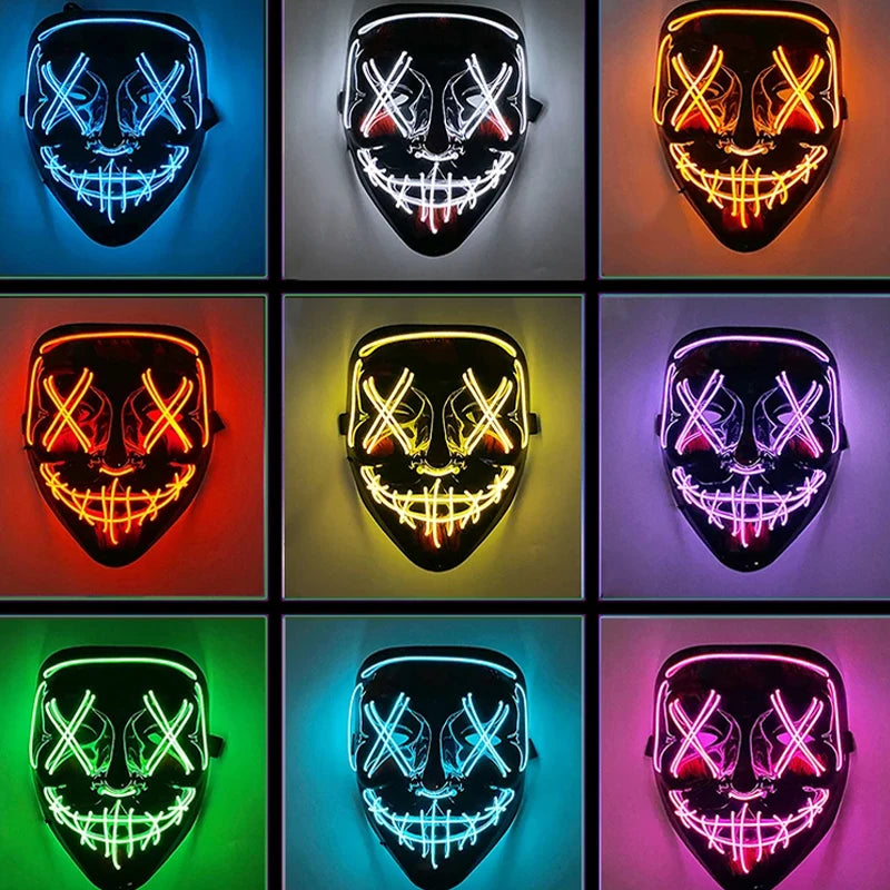 Wireless LED Neon Purge Mask & Fiber Optic Gloves