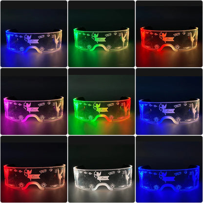 New Acrylic Luminous Glowing Cyberpunk Glasses LED Light