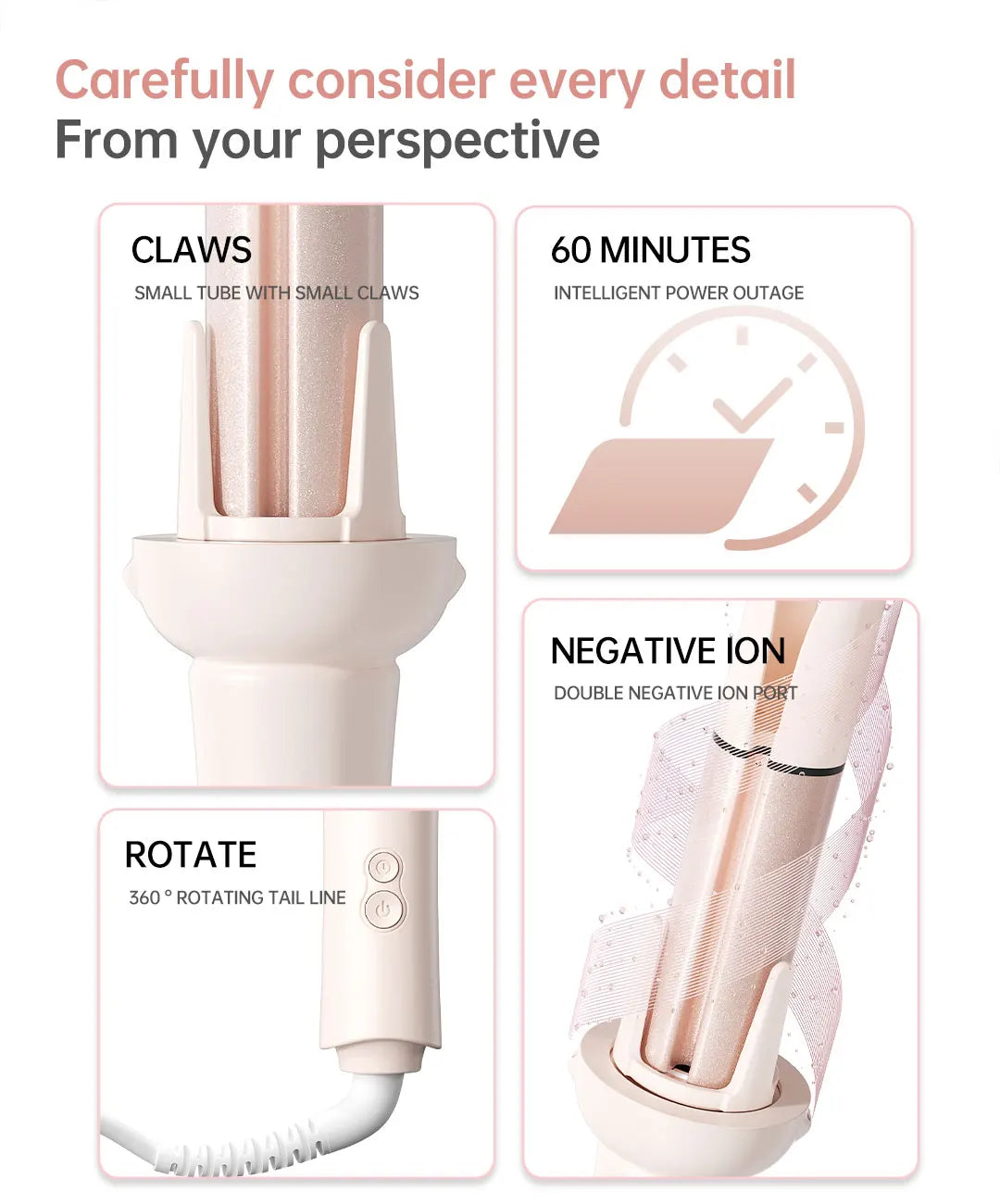 Auto Curling Iron Professional 3 Speed Rotary Hair Curler