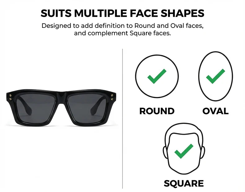Steampunk Classic Square Sunglasses Men Luxury Brand Vintage
