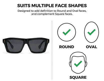 Steampunk Classic Square Sunglasses Men Luxury Brand Vintage