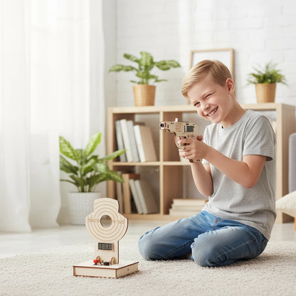 Wooden Target Shooting Game Kit Interactive Toys