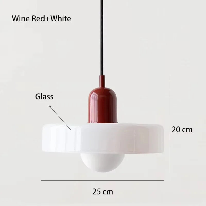 Nordic Retro Glass Pendant Lamps Indoor E27 LED Chandelier