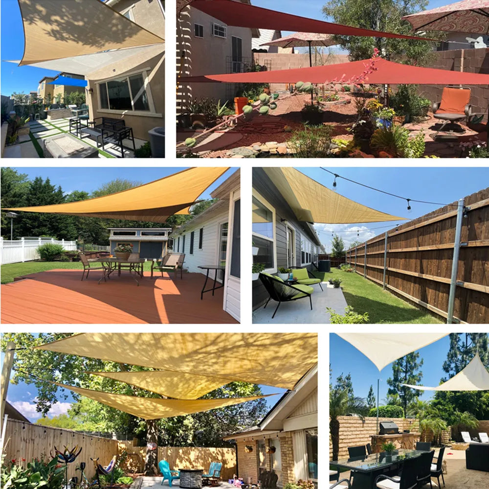 Waterproof Sun Shelter Triangle Sunshade Protection Outdoor