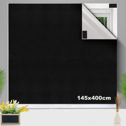 100% Blackout Window Cover Darkest Light Block Black Privacy