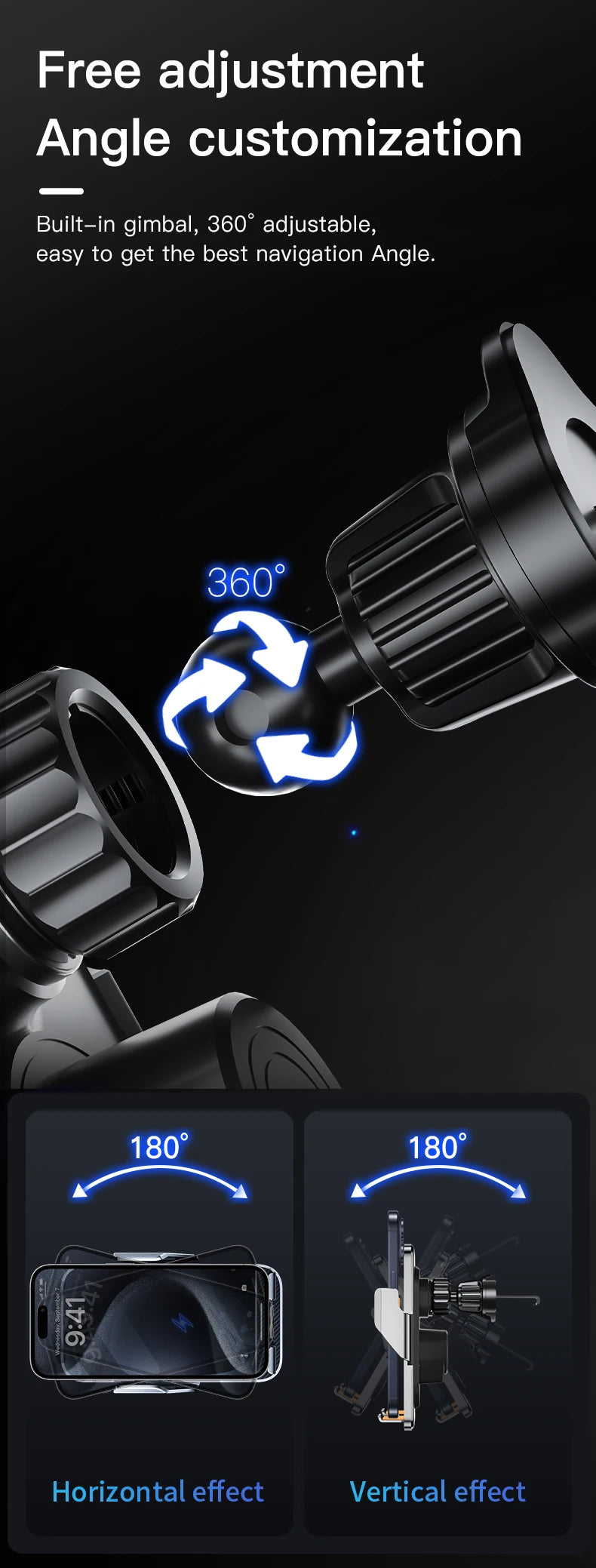 Phone Holder Car Magnetic Phone Mount Smart Sensing