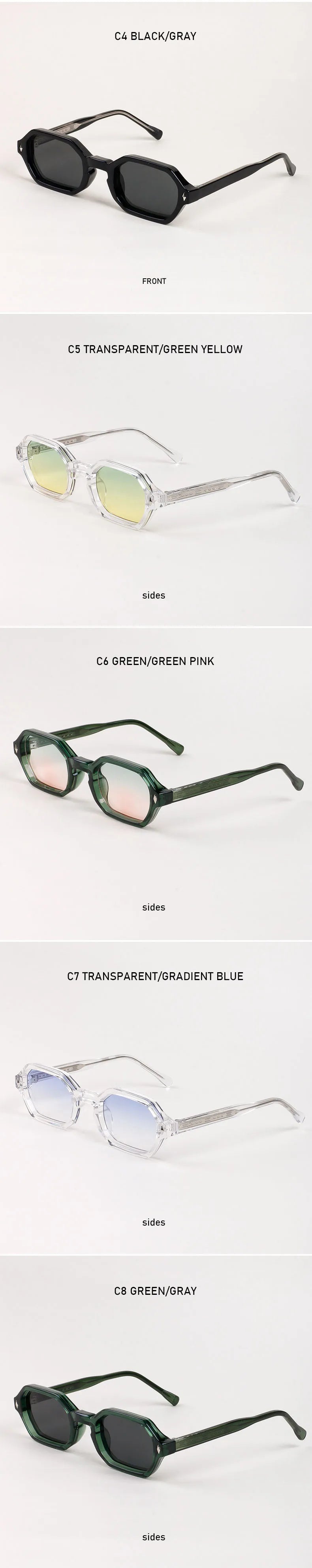 TANGOWO New Fashion Polygon Punk Sunglasses Luxury Brand