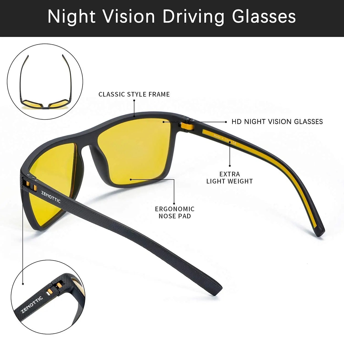 Polarized Sunglasses for Men Shades Lightweight TR90 Frame