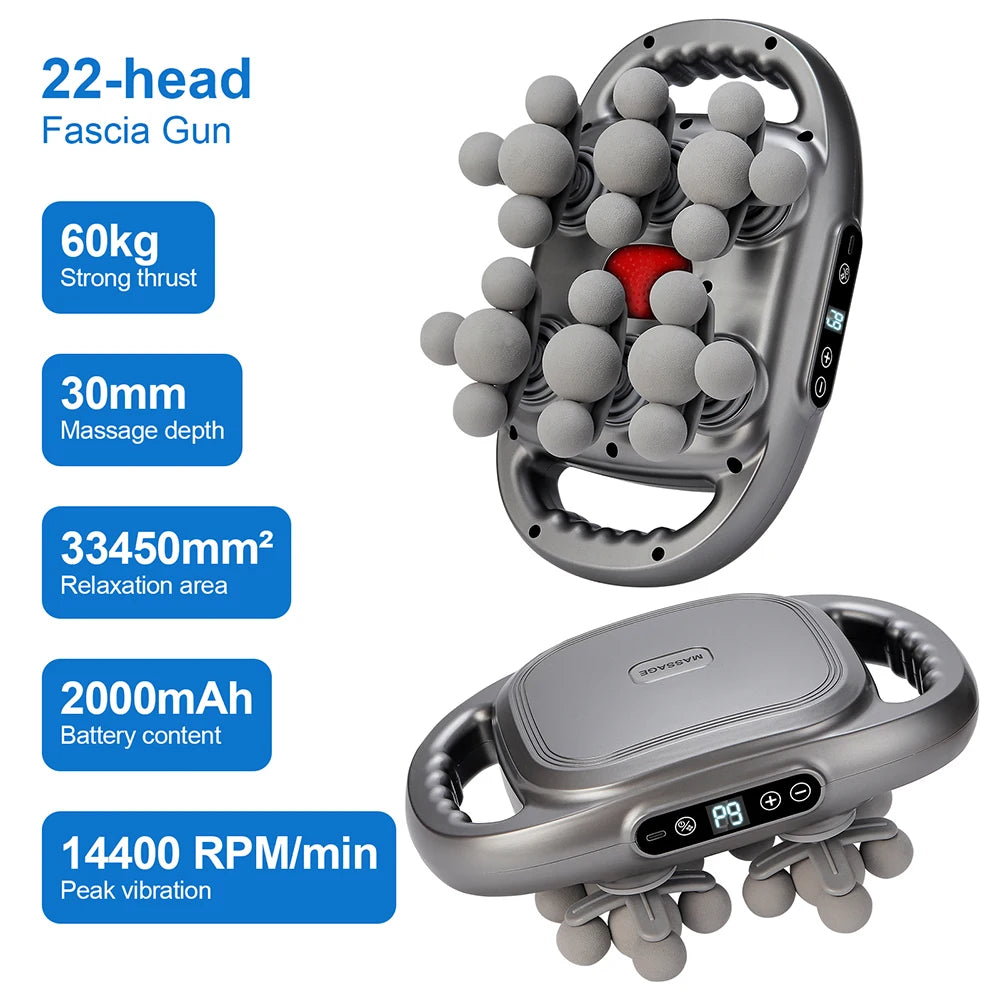 42-Heads Fascia Gun High-Frequency Vibration Body Massage