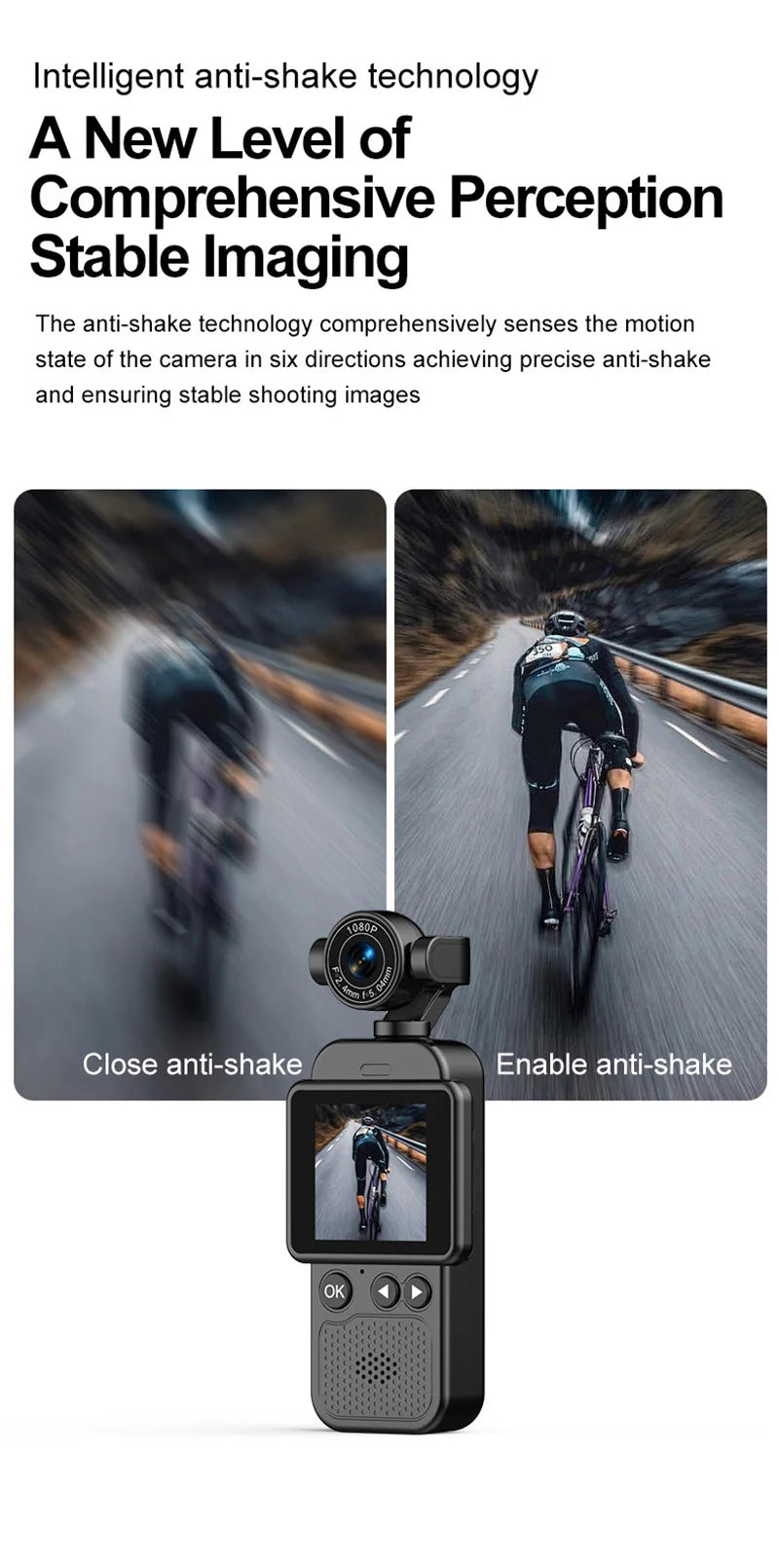 Lenovo 360° Handheld Chest Mount Action Cam 1080P HD