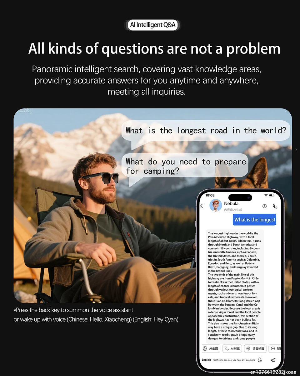 Smart Translation Glasses AI Smart Bluetooth Glasses