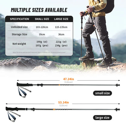 Climbing Sticks Ultralight Outdoor Folding Trekking Poles
