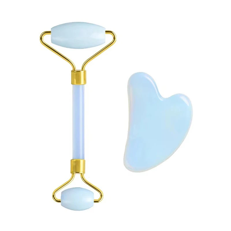 Natural Opal Jade Roller Gouache Scraper For Face Gua Sha