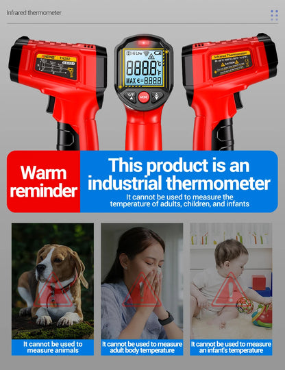 Infrared Thermometer Gun Non-contact Sensing
