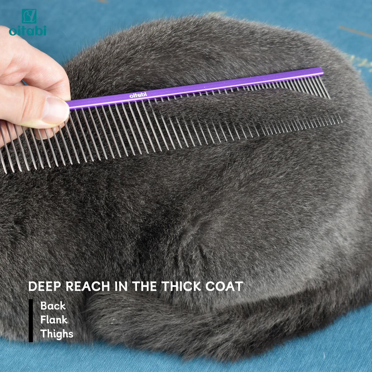 Extra-Long Pet Grooming Comb Professional Sparse & Dense