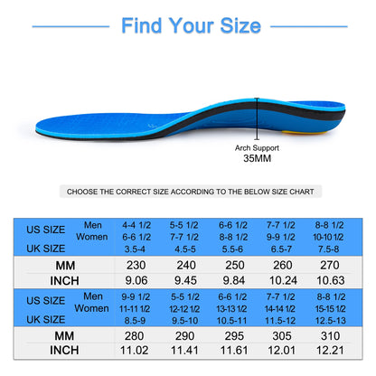 IFITNA Flat Feet Orthopedic Insoles Arch Support