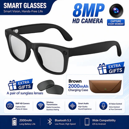 New HD5-ultra AI Smart Glasses AI Real-time Translation