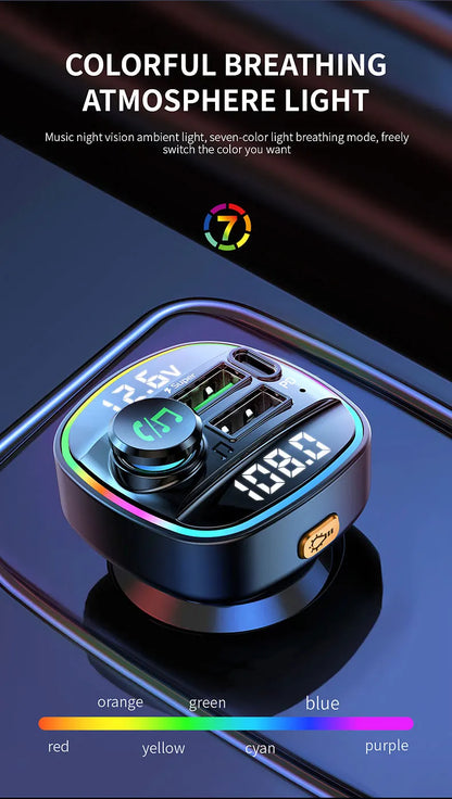 Bluetooth 5.0 FM Transmitter Handsfree Car Radio Modulator