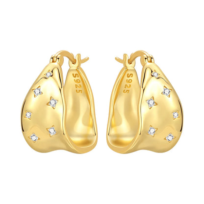 New 925 Sterling Silver 18K Gold Plated Cherry Blossom Butterfly