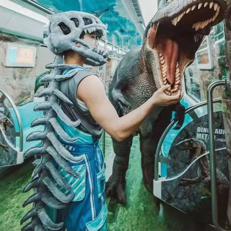 Realistic Dinosaur Skeleton Costume Set