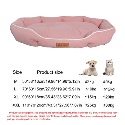 Four Season Square Dog Bed for Large Dog Mattress Bite-resistant Cat Bed
