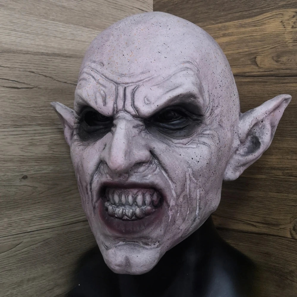 Nosferatu Grey Vampire Latex Scary Halloween Mask Terror