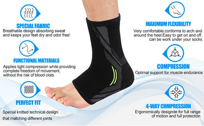 Sports Ankle Brace Compression Sleeves Plantar Fasciitis Sock