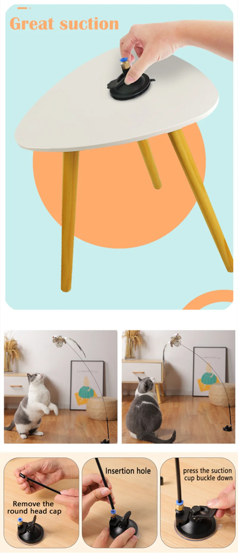 Simulation Bird Interactive Funny Cat Stick Toy