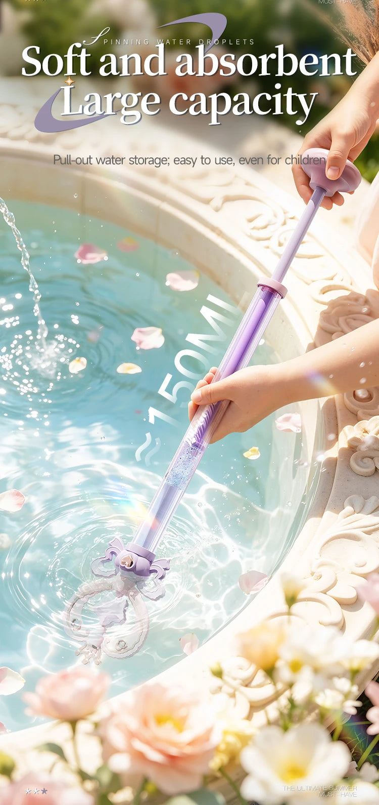 Magic Fairy Wand Water Gun Sparkling Summer Water Play Toy