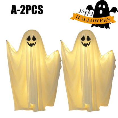 Scary Standing Ghost Glow-in-the-Dark Halloween Decoration
