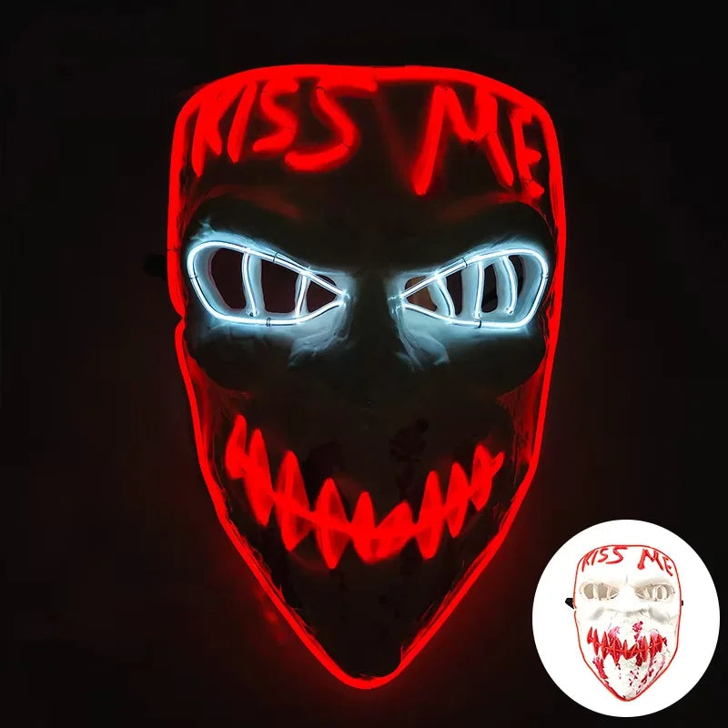 Wireless LED Neon Purge Mask & Fiber Optic Gloves