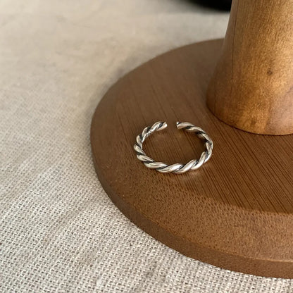 VENTFILLE 925 Sterling Silver Finger Rings Hollow Chain