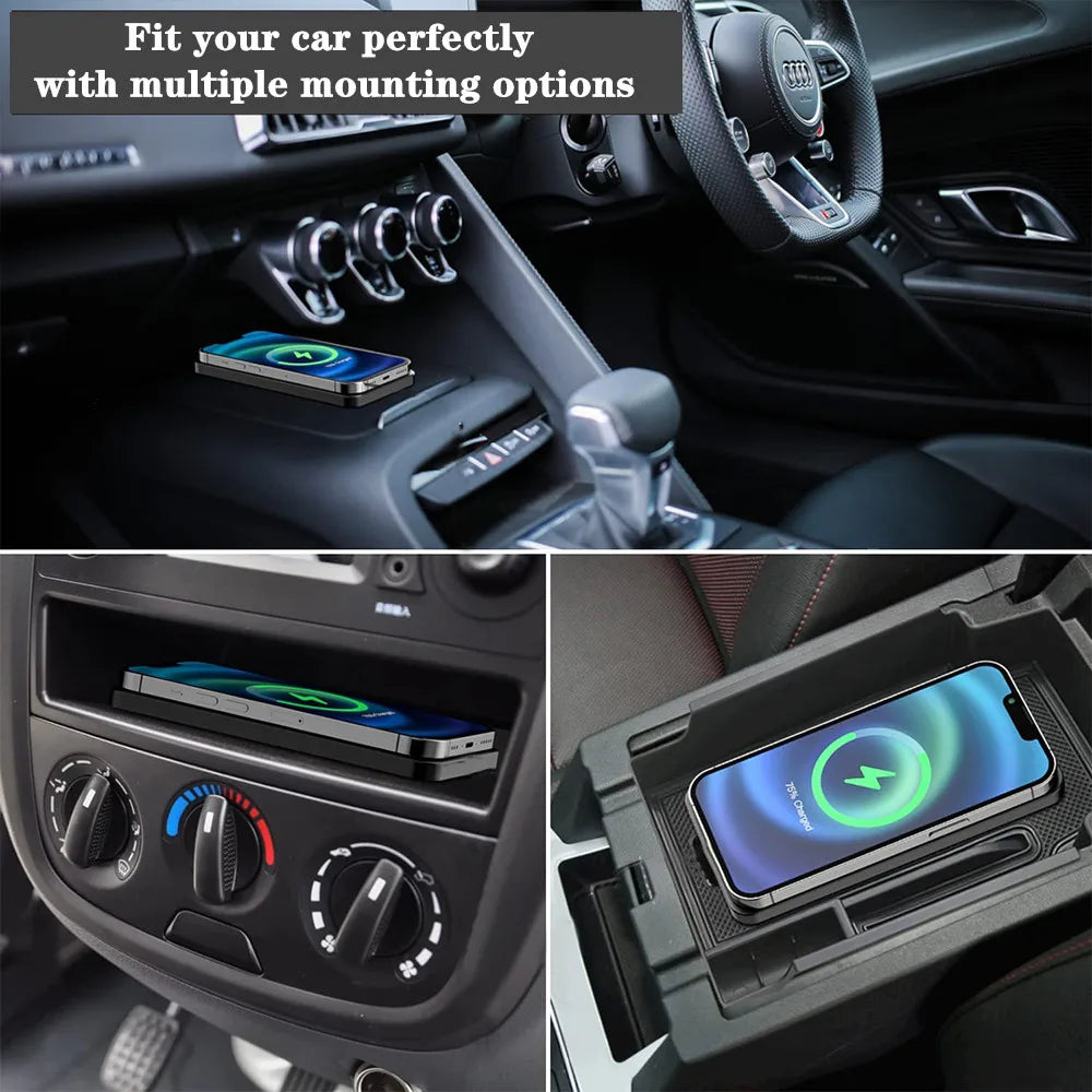 Car Wireless Charger Non-Slip Pad Silicone Fast Charging