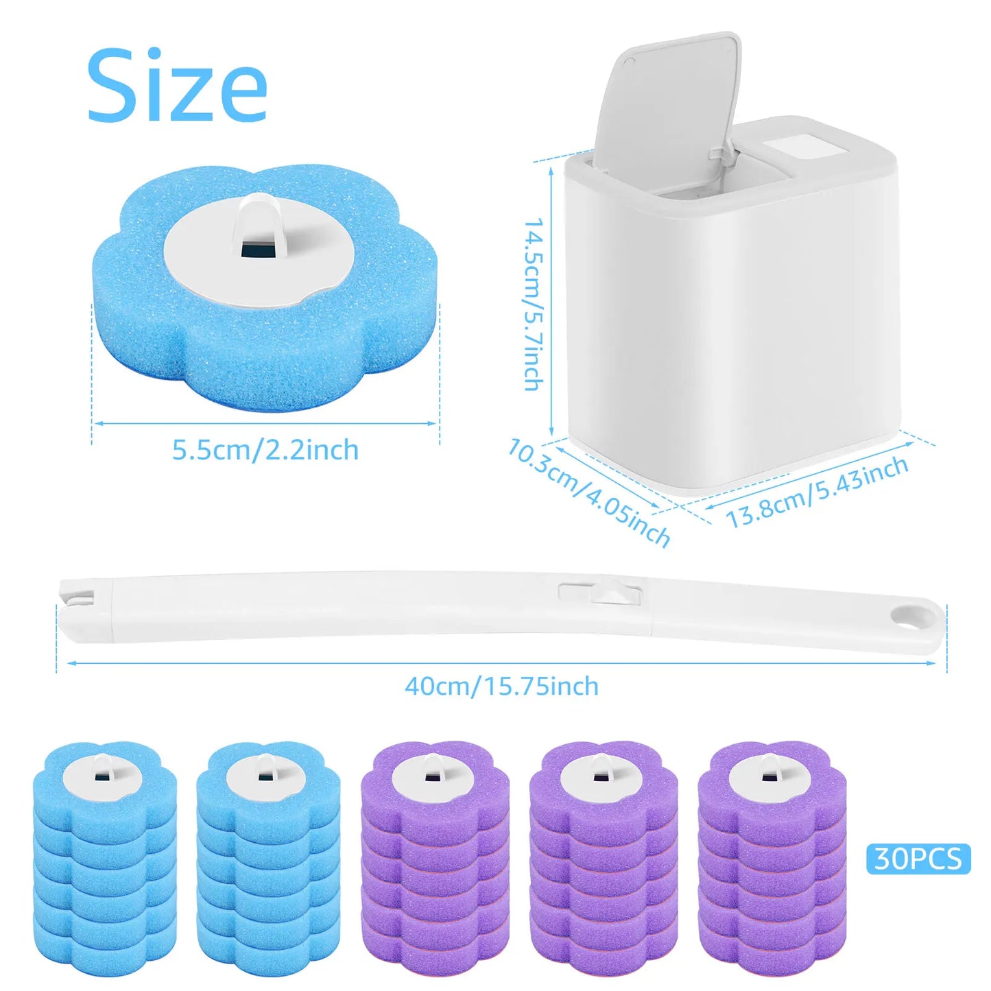 Toilet Brush With Disposable Replacement Head