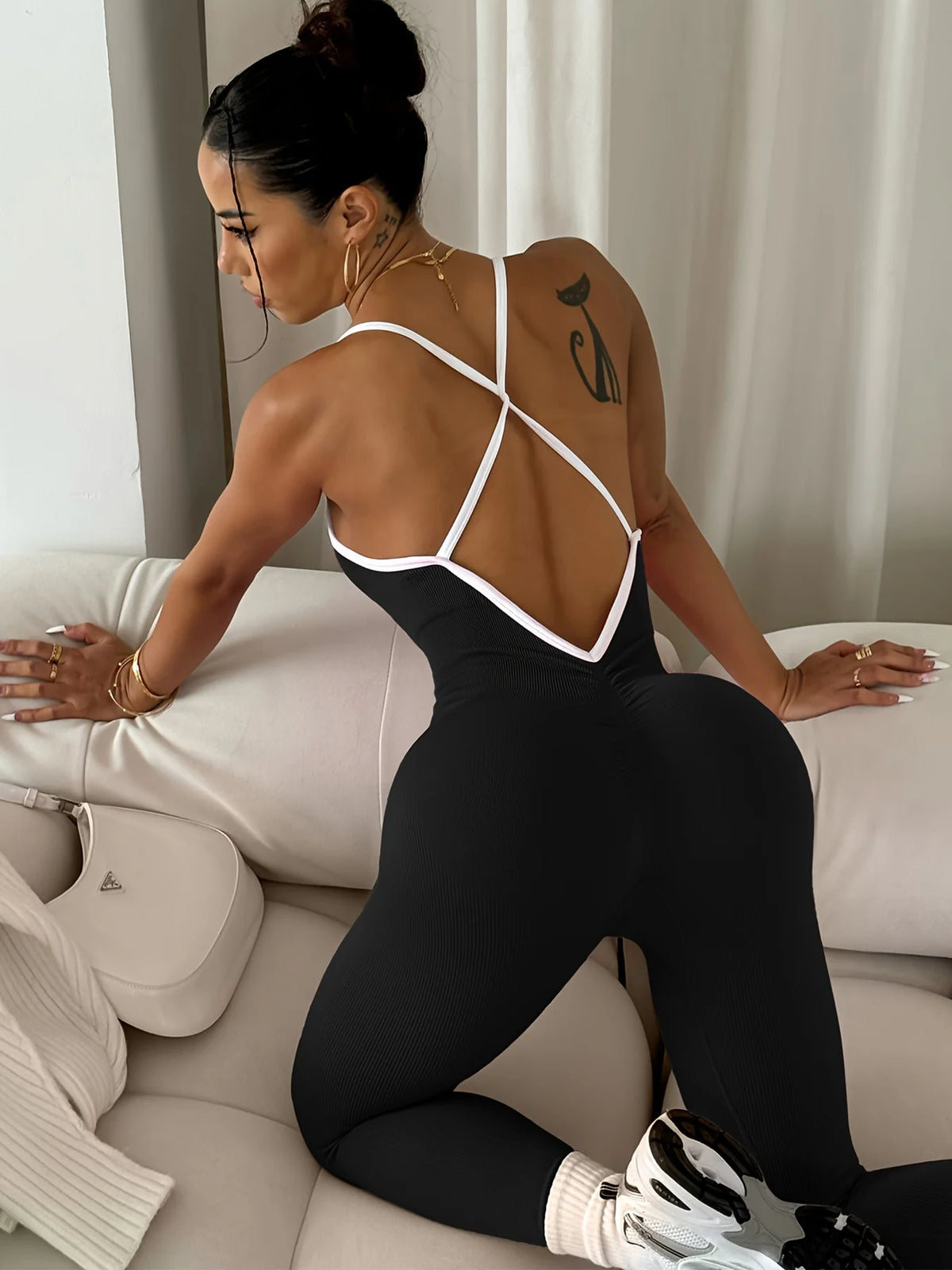 Girls Pink Sports Jumpsuit Running One Piece Bodysuit
