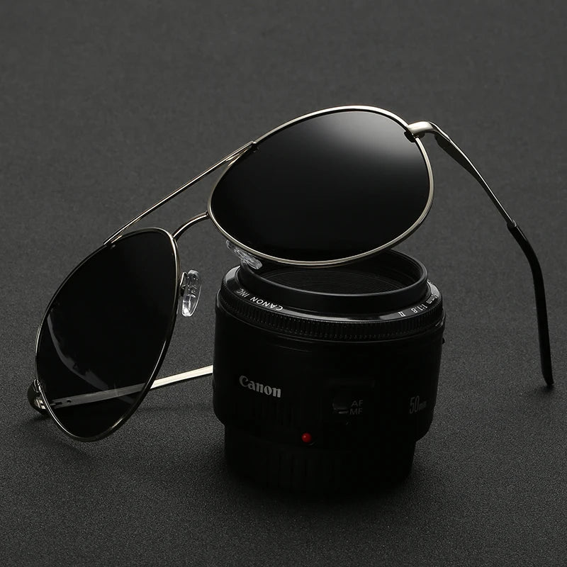 Classic Pilot Sunglasses Men Polarized Driving Sun Glasses