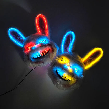 Halloween Horror Light Up Mask Glowing Bloody Bear Killer Mask