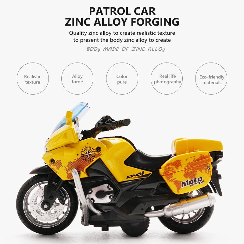 Car Model Alloy Pull Back Motorcycle Men's Locomotive